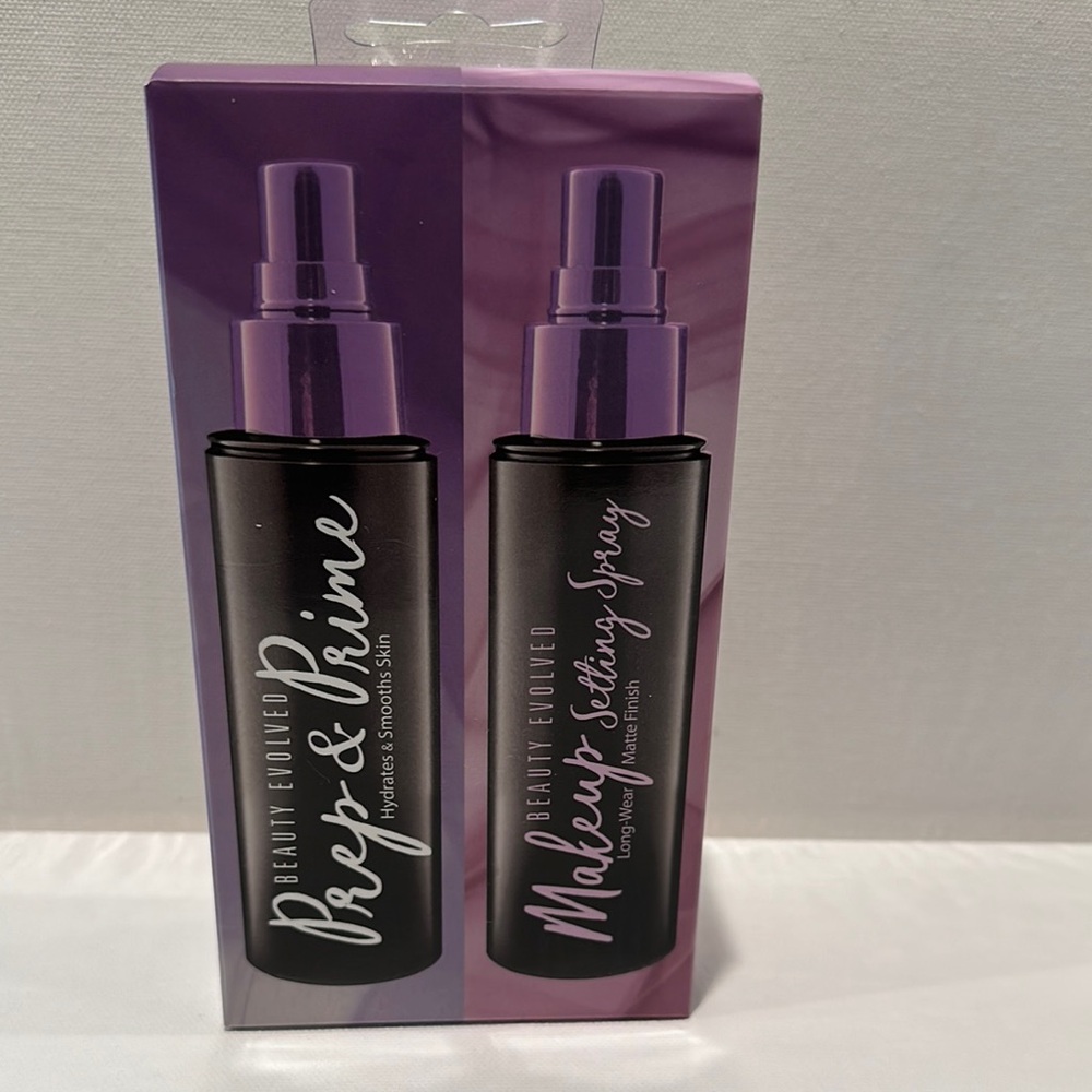 Beauty Evolved Prep & Prime & Makeup Setting Spray Set.